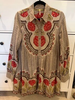 Free People Floral Button Up Dress